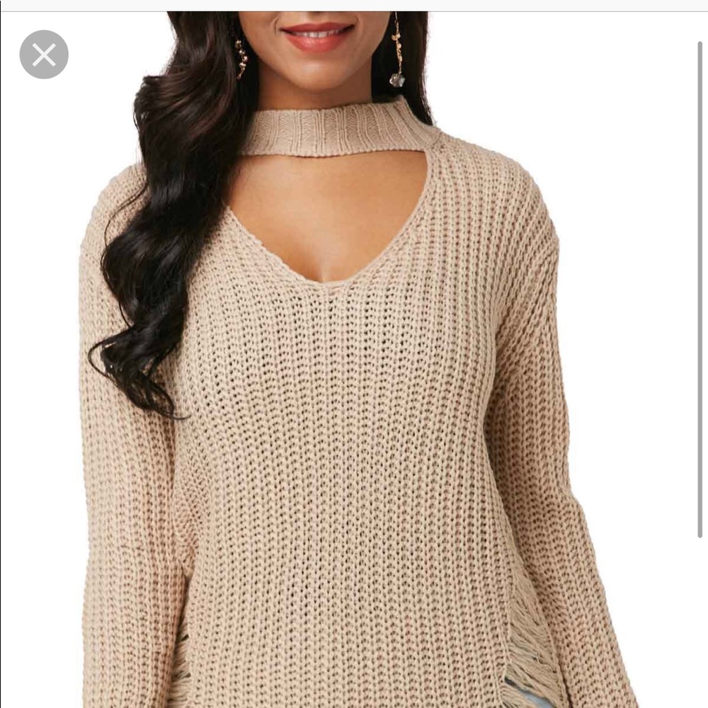 Choker Neck oversized sweater